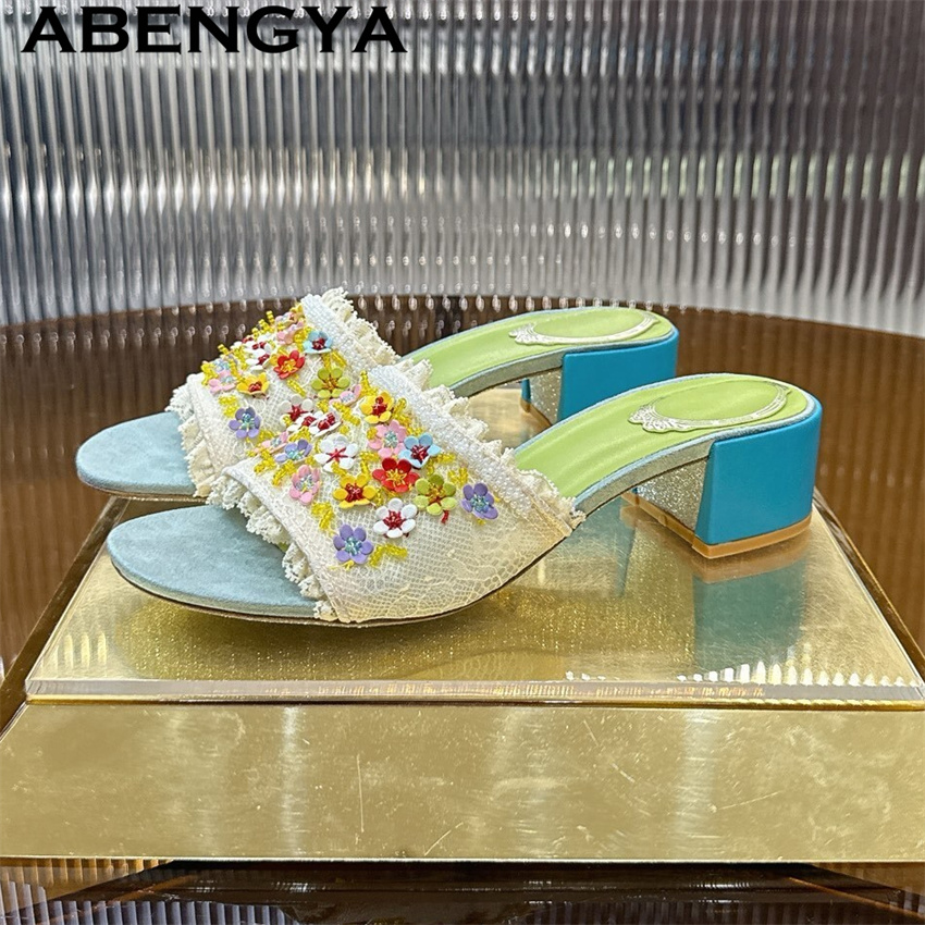 Ethnic Style - Klapki damskie w etnicznym stylu z