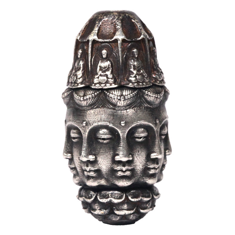 Ethnic Fashion Accessories - Miedziany, posrebrzany, nieskończony kubek, ośmiokątny głowa