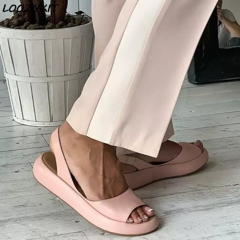 Ethnic Modern Fashion - Płaskie sandały damskie klapki chodaki plażowe