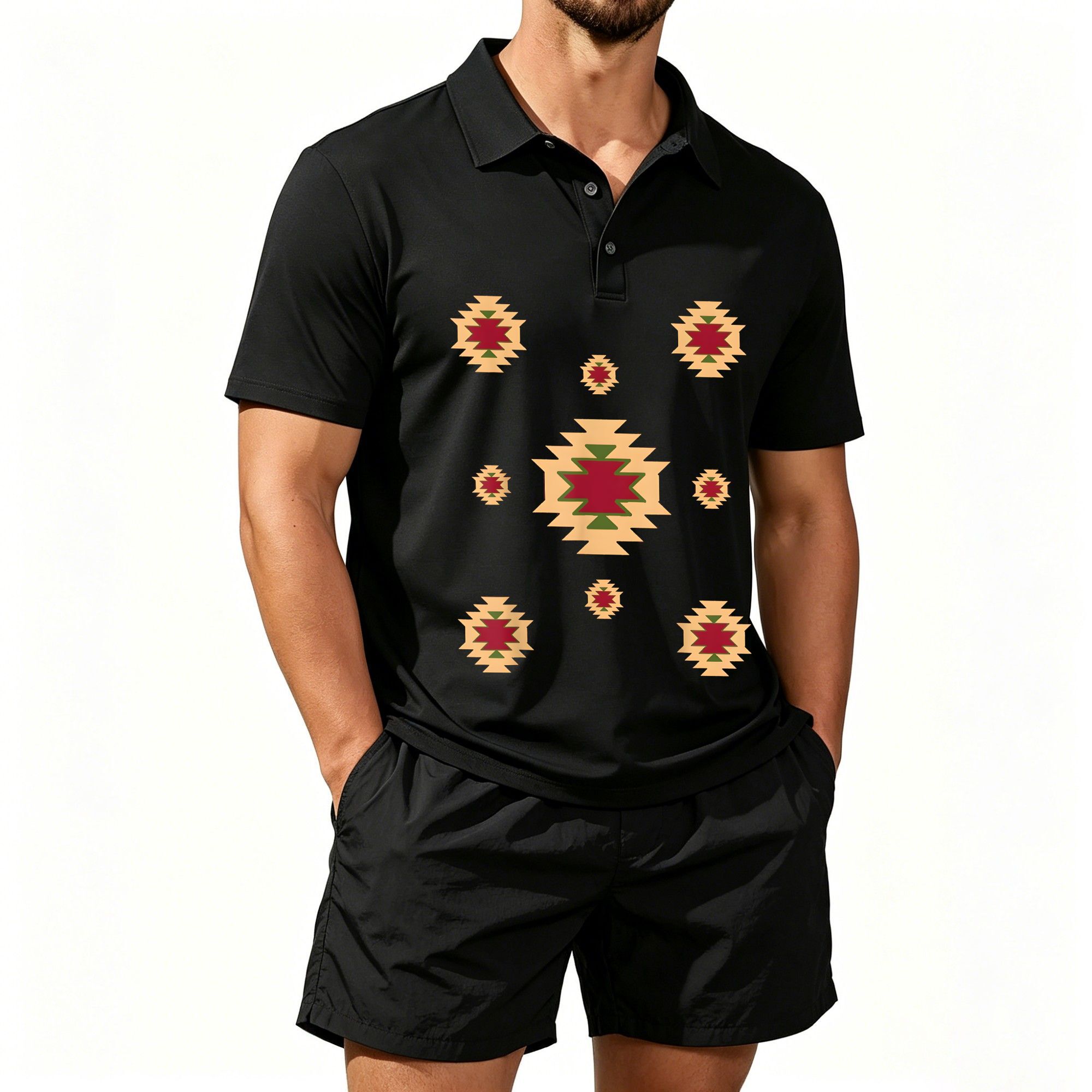 Męski zestaw koszulek polo z k – Ethnic Style recenzja i cena