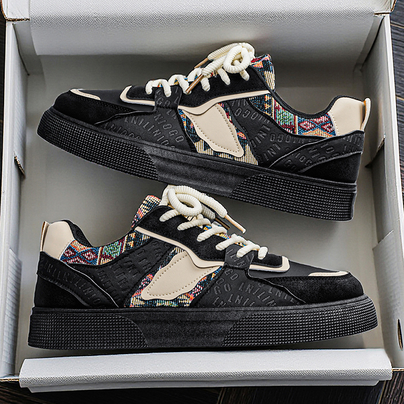 Męskie sneakersy vintage z pat – Ethnic Modern Fashion recenzja i cena