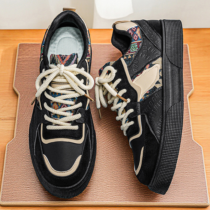 Męskie sneakersy vintage z pat – Ethnic Modern Fashion recenzja i cena