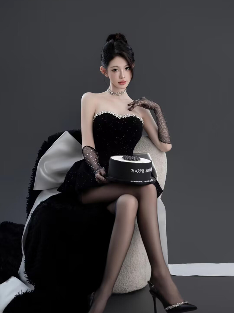 Elegancki czarny strój fotogra – Ethnic Fashion Studio recenzja i cena
